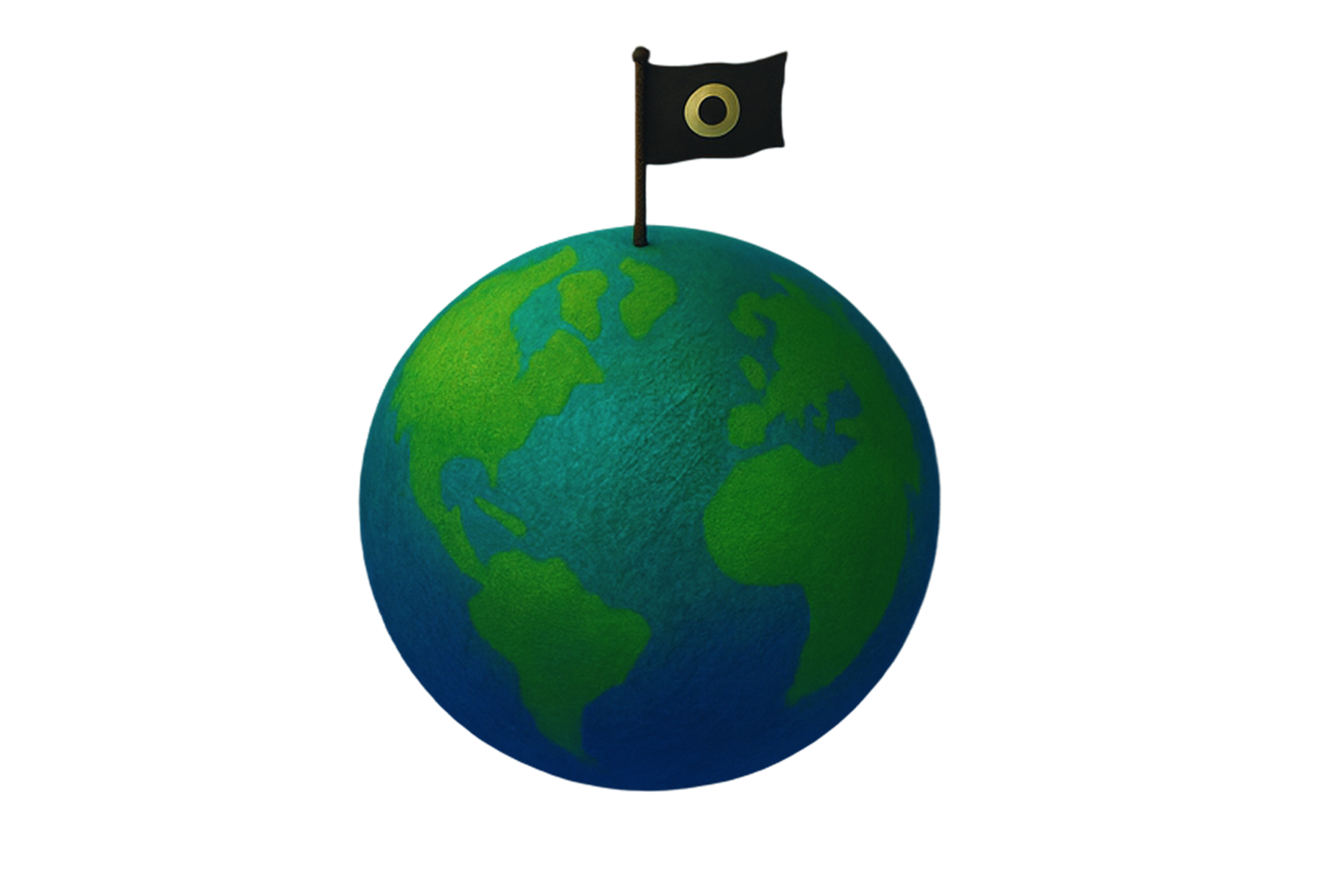 Earth with WAO flag